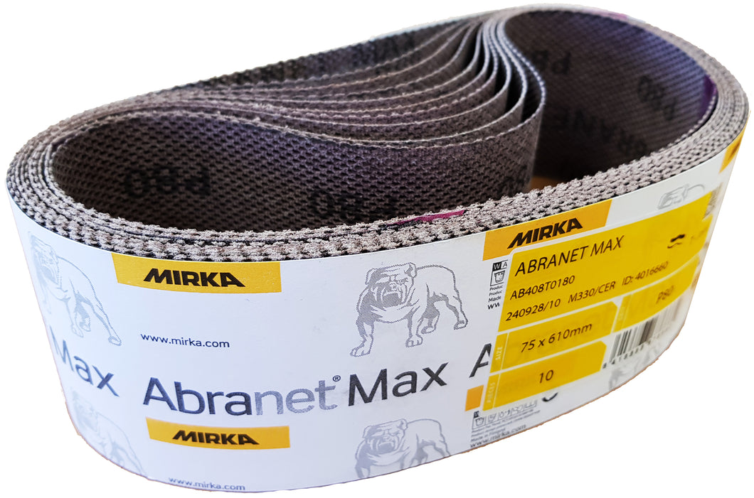 Mirka ABRANET MAX 75x610mm abrasive sanding belts