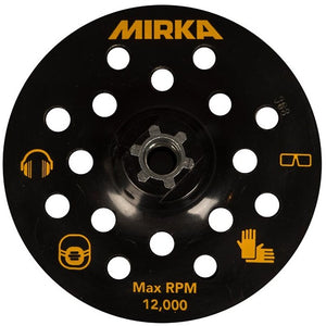 MIRKA 125mm M14 grip backing pad 17H for suction hood