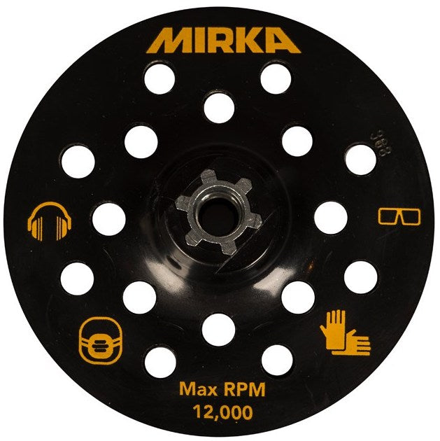 MIRKA 125mm M14 grip backing pad 17H for suction hood