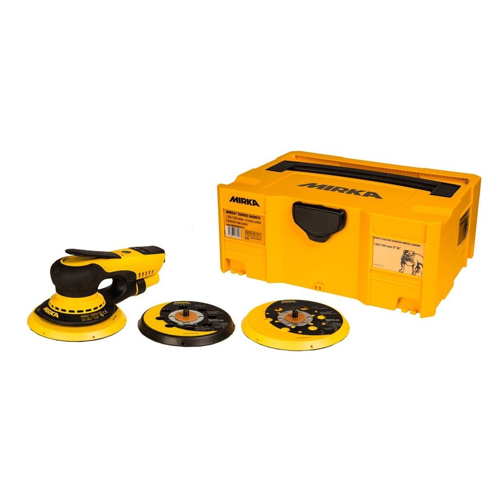 Mirka DEROS 5650CV 150mm + 125mm electric sander KIT, central vacuum, 5.0mm orbit